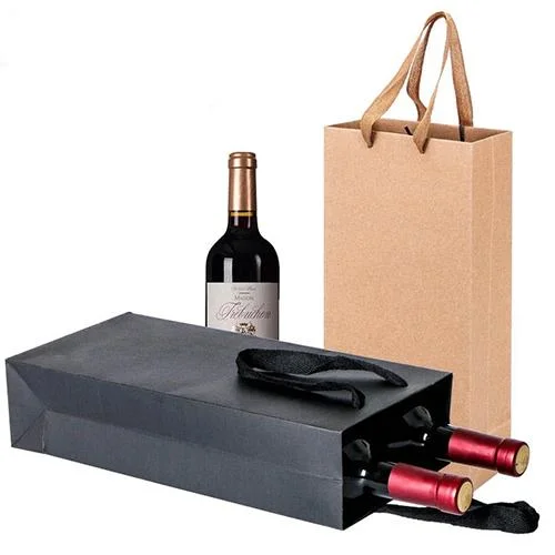 Red Wine Tote Bags, Kraft Paper Bags, Different Colors Wholesale/Supplier Shenzhen Factory Direct Sales