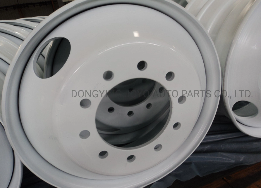 Hot Sale Heavy Duty Truck Wheels 24.5*8.25 with White Powder Spray Painted