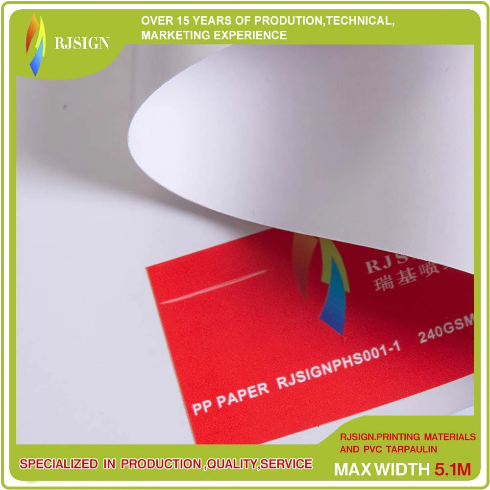 Long Term Use Matte Non-Waterproof Self Adhesive Sticker PP Synthetic Paper