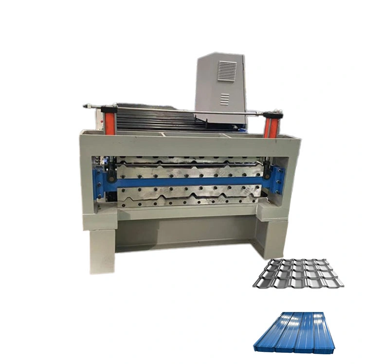 Double Layer Roll Formmaschine zum Verkauf Low Price Metall Doppeldeck Dachblech Kalte Rolle, Die Maschine Farbigen Stahl Bildet Kachel