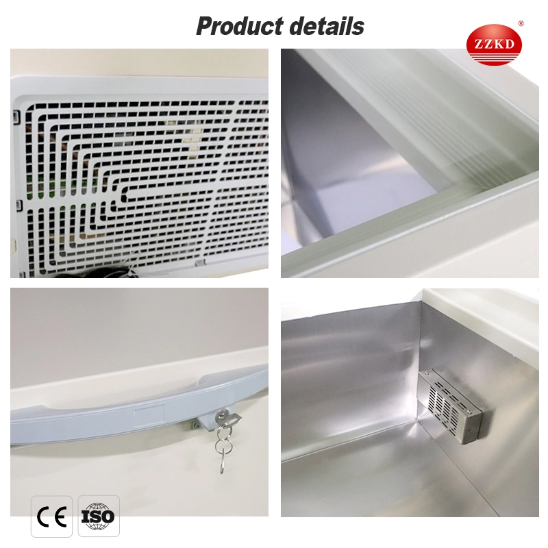 60L -80 Degree Deep Freezer Lab Ultra-Low Temperature Freezer Horizontal Medical Refrigerator