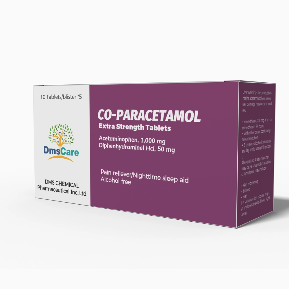 Comprimidos de paracetamol 500mg/325mg BPF FDA aprovou Antipirético Paracetamol