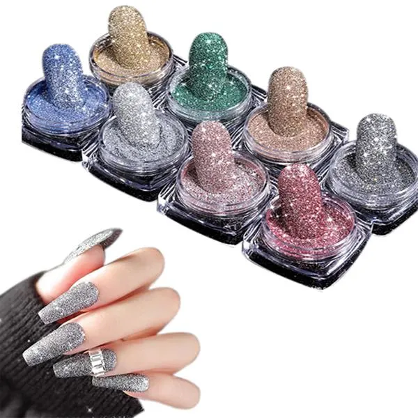 Kolortek Reflective Glitter Nail Powder Diamond Flash Pigment