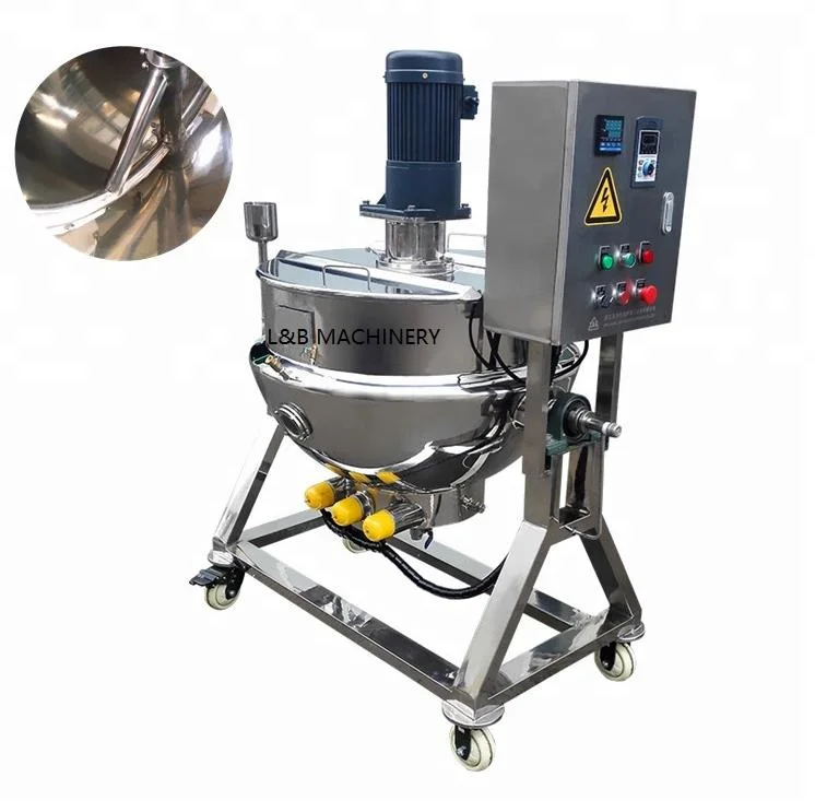 Full Stainless Steel Jacketed Industrial Cooking Kettle/Industrial Steam Pressure Kettle/Jacketed Cooker