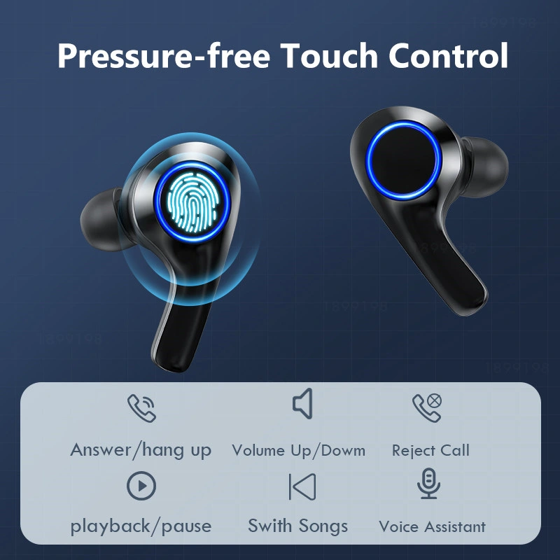 Hand Free Mini Bt Headphones Earbuds Touch Earphone