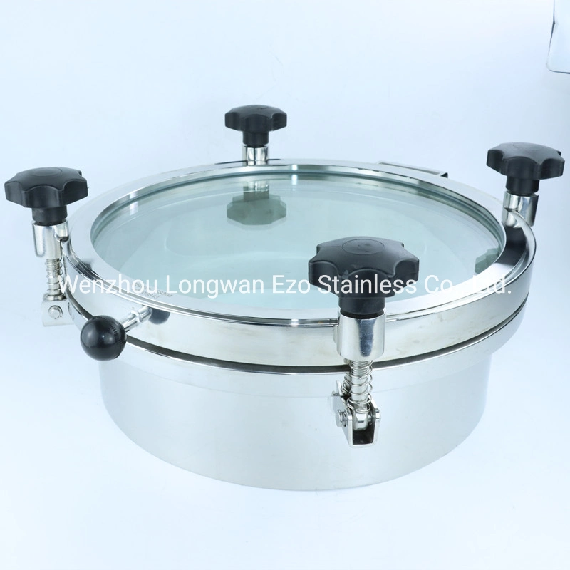 Stainless Steel 304/316L Food Grade Round Top Tank Manhole Cover with EPDM Seal