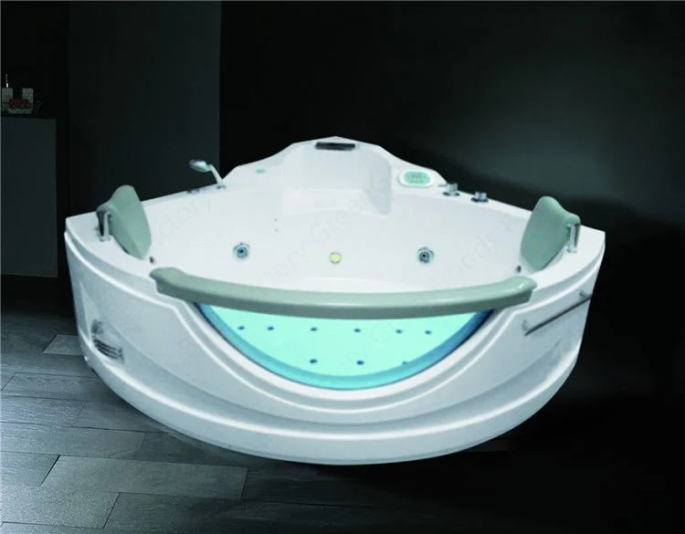 CE Luxury Japanese Two People - Spa em vidro temperado transparente A banheira de hidromassagem pode fornecer banheira em painéis acrílicos brancos puros