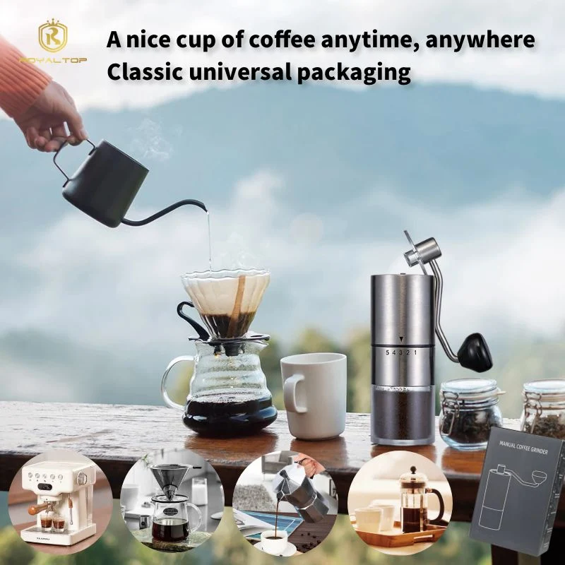 Wholesale/Supplier Adjustable Grinding Settings Conical Burr Manual Coffee Bean Grinders for Espresso Drip Press