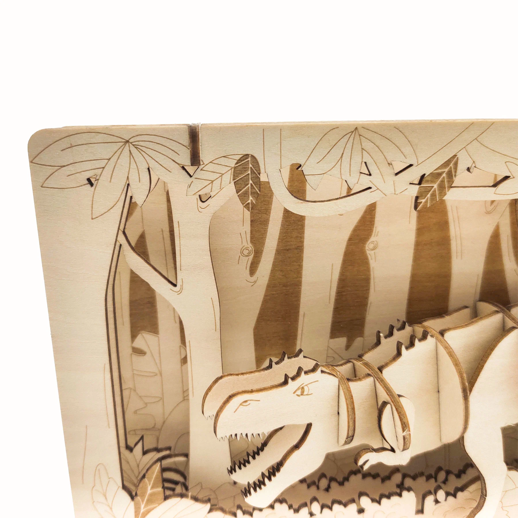 3D Photo Frame Dinosaur Wood Decoration 3D Puzzle DIY Painting