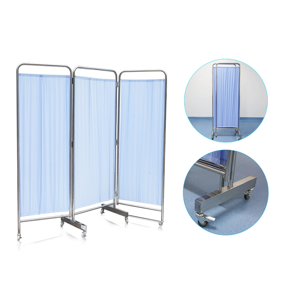 High quality/High cost performance  Foldable Ward Screen Medical 3- or 4-Folds Rotatable Screen with Factory Price