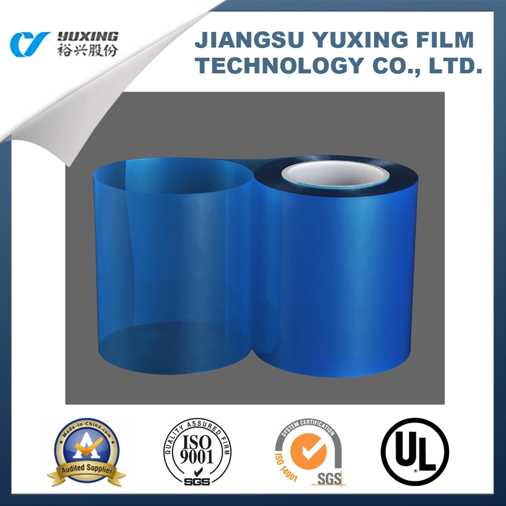 50-188&mu; M Blue Transparent Stretch Polyester Film with Not Faded