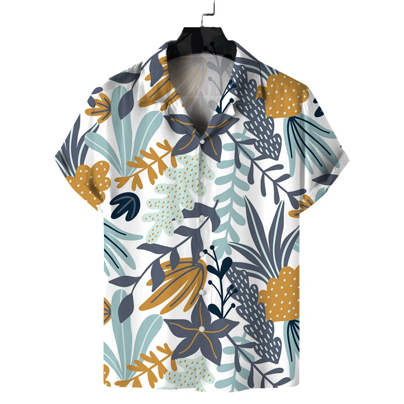 New Wholesale/Supplier Button up Sports Wear Printing Men Beach Wear Hawaiian Shirts