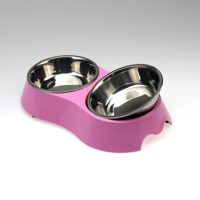 Double Melamine Pet Food Water Feeder Pet Food Bowl