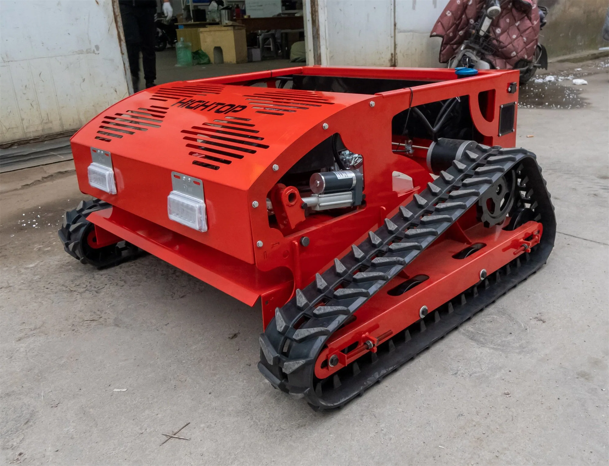 Agricultura Controlada Roda Pequena Cortador de Grama sem Fio Mini Inteligente Automático a Gasolina Robô Remoto/Montado em Veículo Cortador de Grama sem Fio Controlado por Corda Trator de Cortador de Foice.