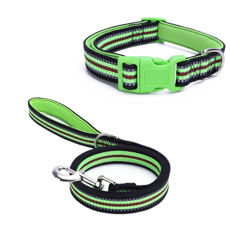New Products Pet Supplies Dog Leash Reflective Dog Collar Comfortable and Soft Collar and Lead Sets