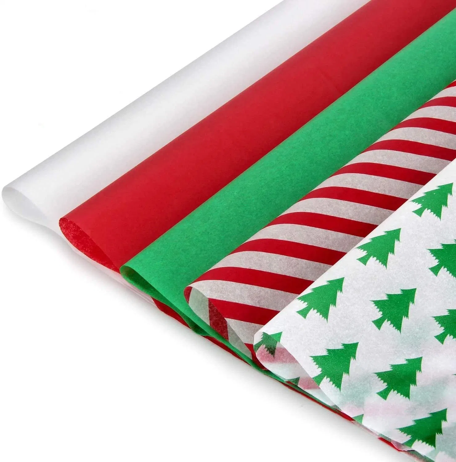 Customized Printed Christmas Wrapping Tissue Paper Bundle for Holiday Gift Wrap