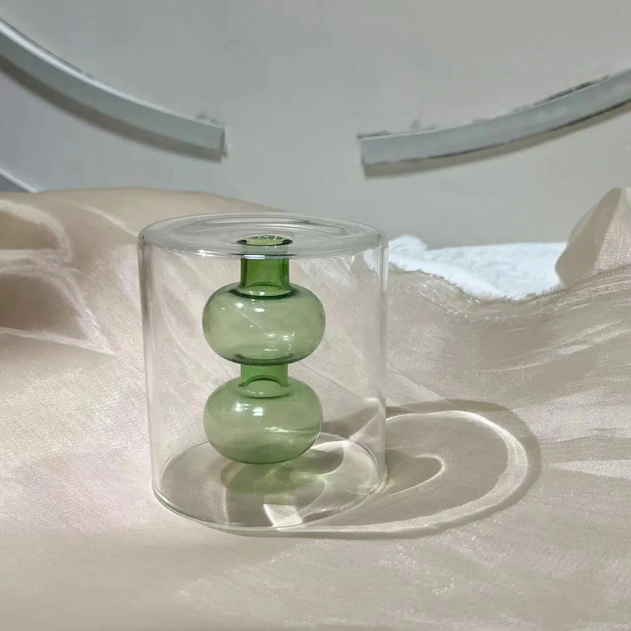 High Borosilicate Gourd-Shaped Creative Hydroponic Vase Home Decoration Ornament