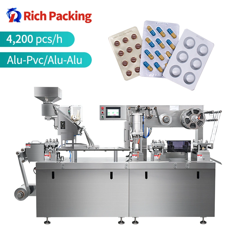 Full Automatic Blister Packing Machinery PVC Alu Medical Packaging Machine for Tablet Capsule Pills