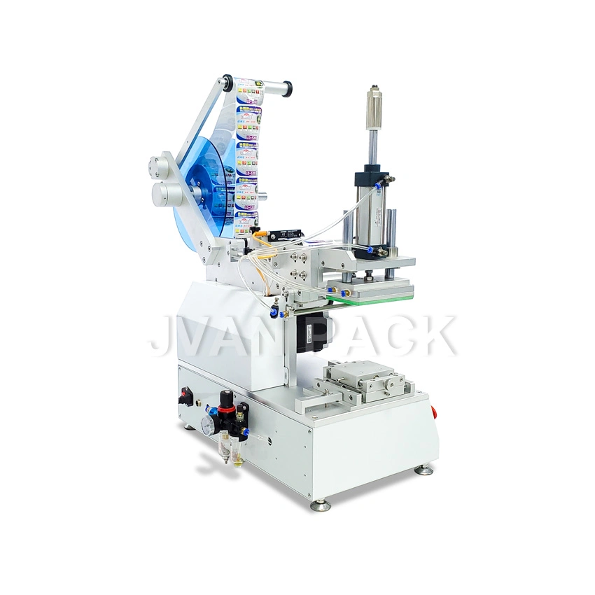 XL-T802 Semi Auto Perfume Flat Table Top Desktop Sticker Adhesive Square Plane Bottle Labeling Machine