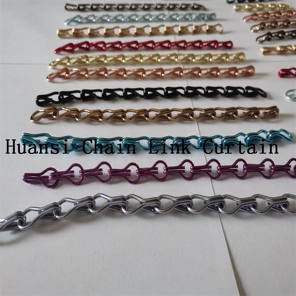 Black Aluminum Chain Curtain/Fly Screen Used as Decorative Wire Mesh