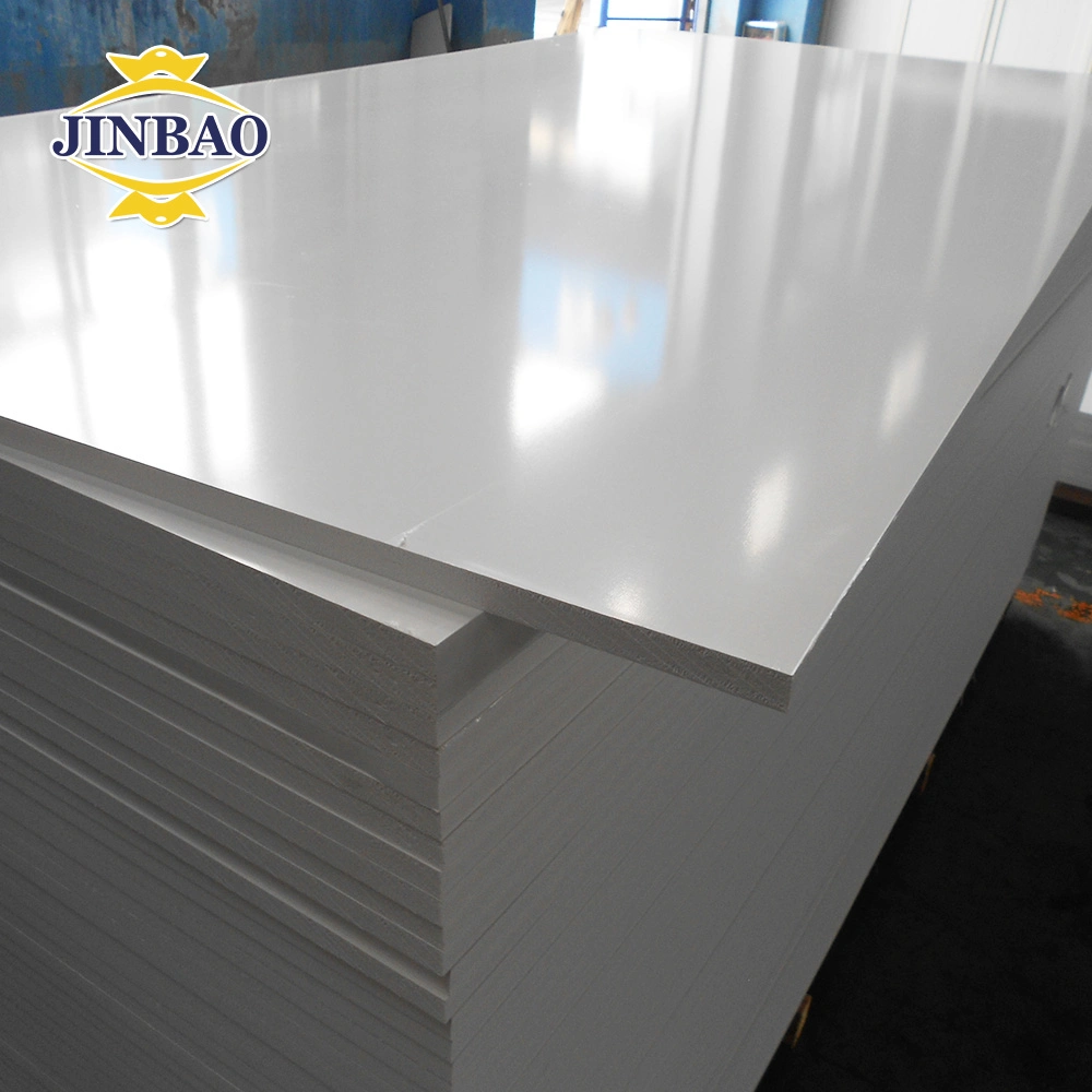 Jinbao para Puertas que cubren impresión Termoformado espuma de PVC resistente al fuego resistente al agua Hoja para Cocina/Baño Blanco Super transparente rígido opaco PVC Blanco