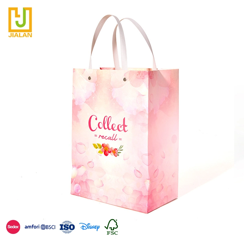 Gift Packaging Shopping Clothes Kraft Paper Storage Jewelry Cosmetic Food Stand up Pouch Handbag Printed Luxury Plastic Glassine Paper Bag