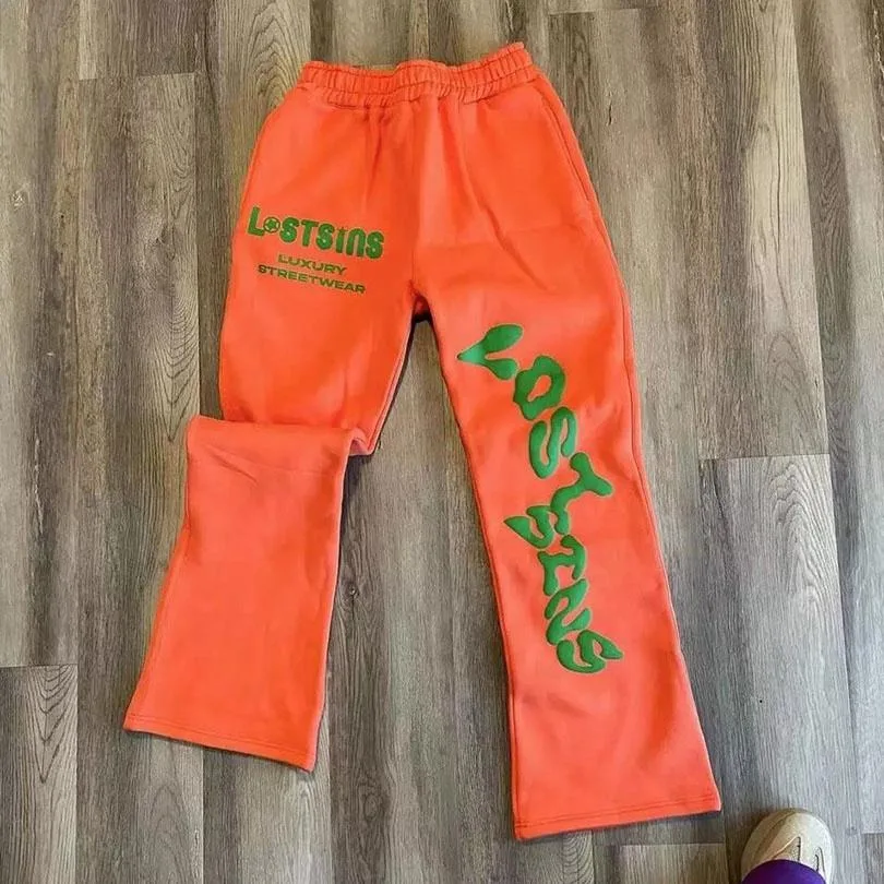 Оптовая торговля моды флис плотной хлопковой Puffy прямой ногой мужчин Sweatpants печати Custom 3D-насадка уложено печати мужчин сшивания скобками брюки для мужчин женщин