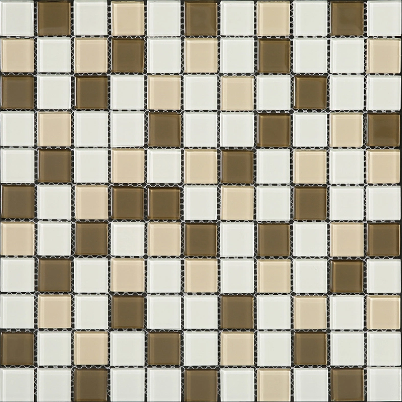 Factory Price Small Square Crystal Hot Melt Glass Mosaic Tile