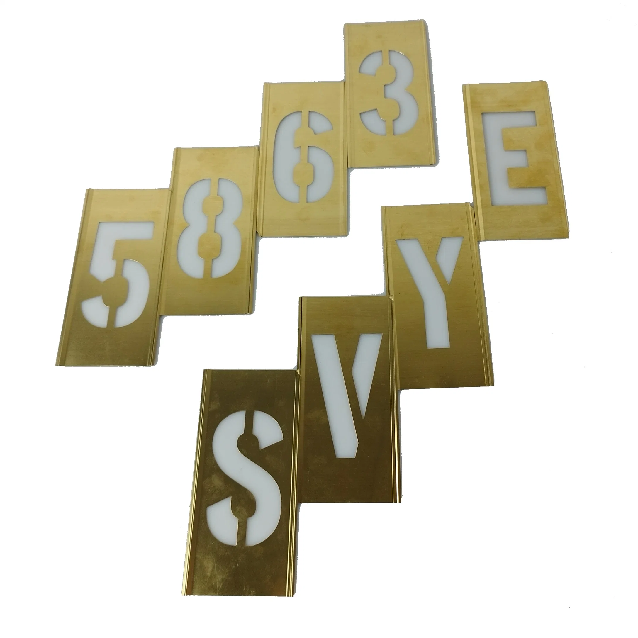 Painting by Number & Figure. Custom Shaped Metal Number&Figure Painting Brass Interlock Stencil