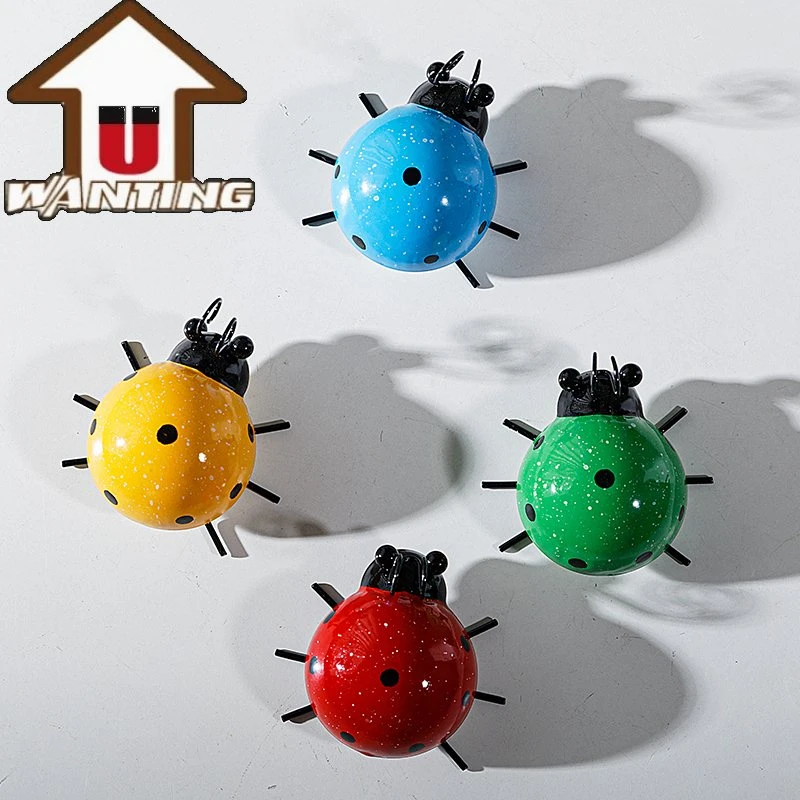 Mini Metal Colorful Ladybird Home Decoration Garden Decorative Interest Craft Kids Toy