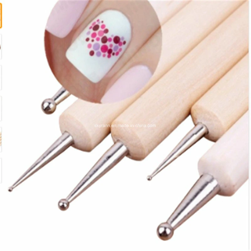 Manicure Point Pen Set Nail Tool Wave Point Pen Special Set of Pen Glue Point Hook Edge Multi-Point Drill Pen Nail Art