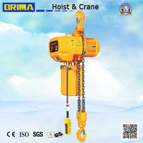 3000kg Single Speed Electric Chain Hoist with Hook Type