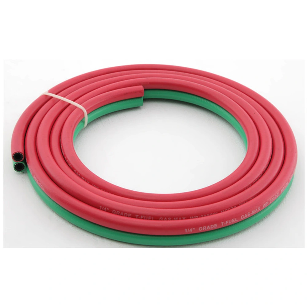 Red / Green 1/4'' EPDM Welding Twin Hose W. P 300psi