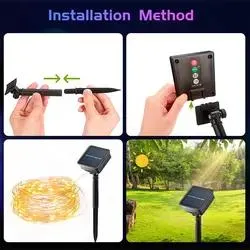 Innen Outdoor Wasserdicht warm Weiß LED Fairy String Lichter Dekoration Lichter für Weihnachtsgartenparty