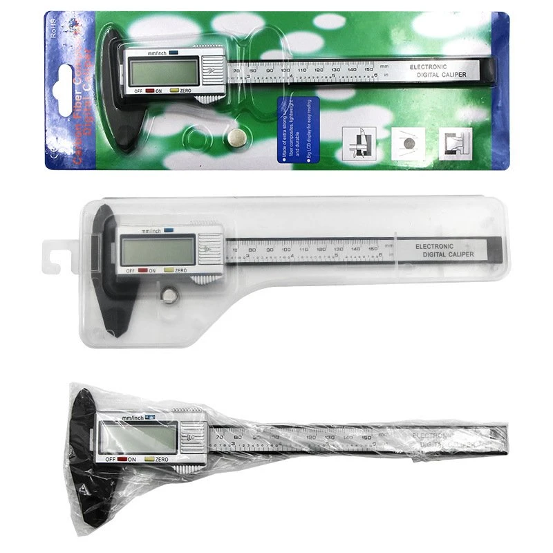 0-150mm High Strength Measuring Tool Inner and Outer Diameter Electronic Digital Display Plastic Vernier Caliper