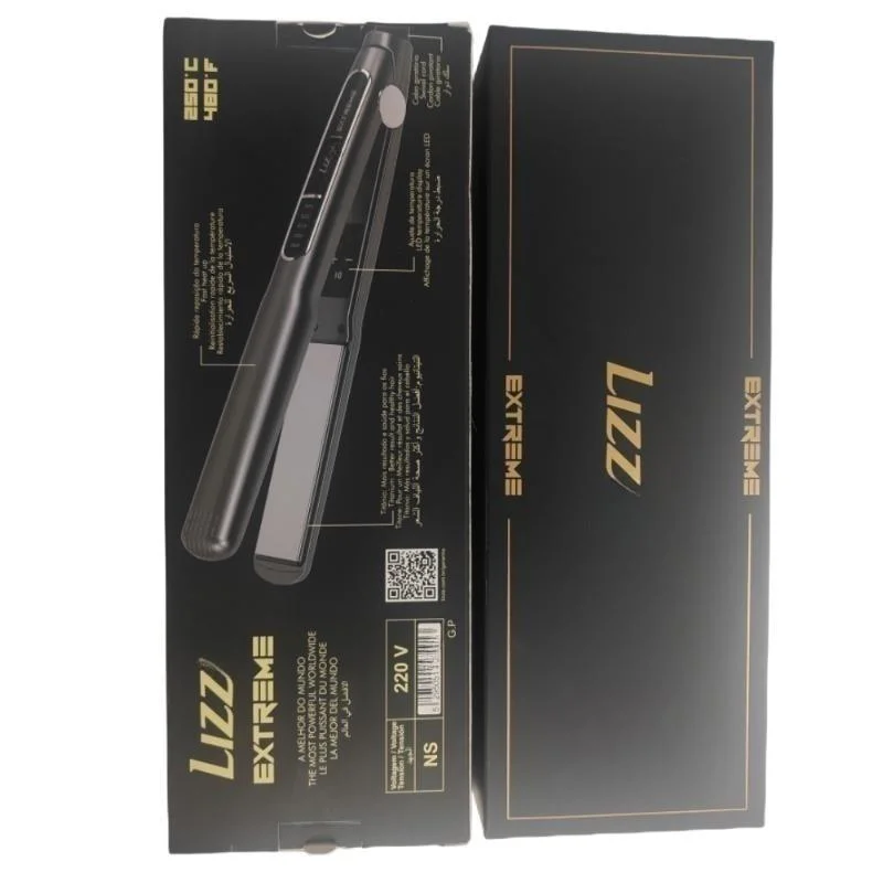 Lizze Prancha de Cabelo Cinza Premium de Titânio 110V 480f Ferro de Cabelo Secador