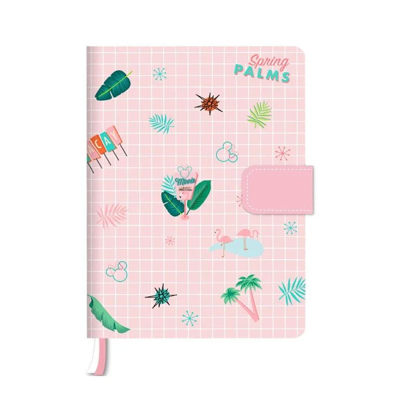 Kawaii Cute Cartoon Bloc de notas de cuero fresco pequeño diario para llevar con usted mano Cuadernos de contabilidad