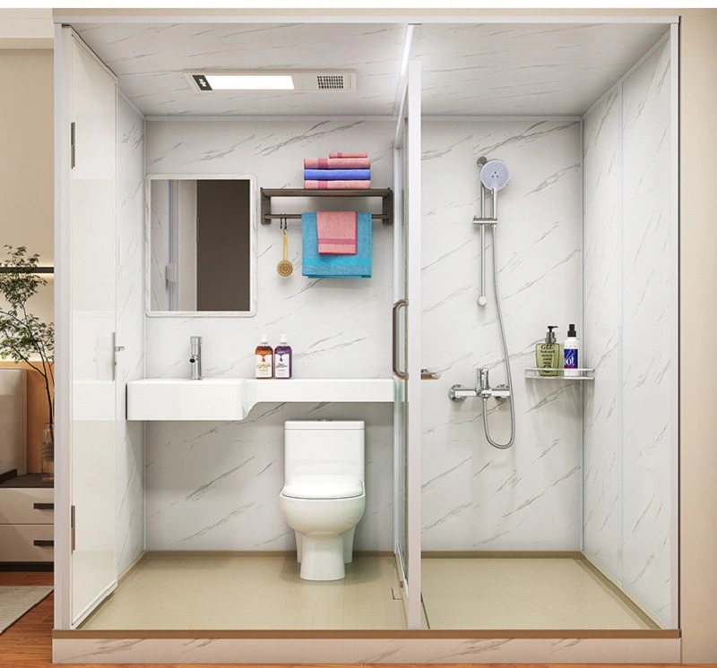 Baño Pod Kit módulo de lujo Baño Prehab Unidad de Baño multifuncional Y WC Combos Ducha Habitaciones