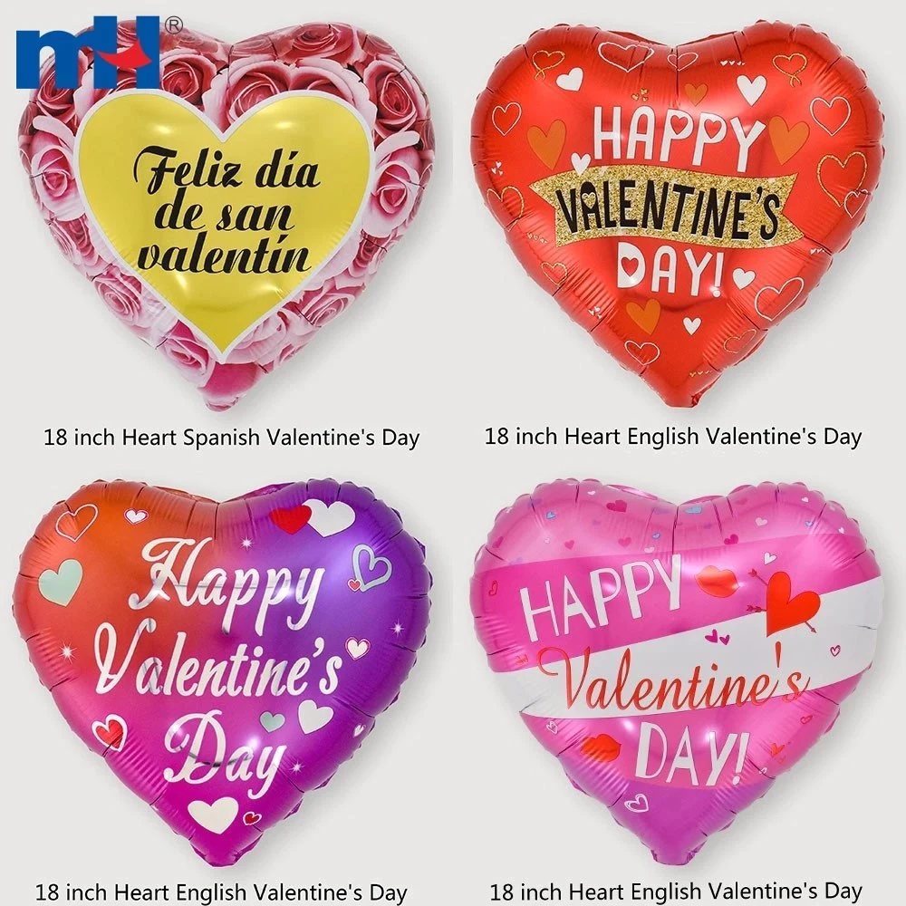 18 Inches Valentine's Day Hearts Inflatable Balloons Aluminum Foil Balloons Party Decoration