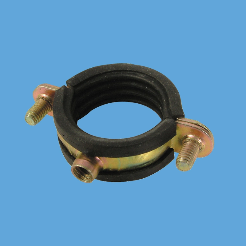 Zinc-Plated Carbon Steel M6 Thread Speacing 1mm Single Ring Pipe Clamps with EPDM Rubber