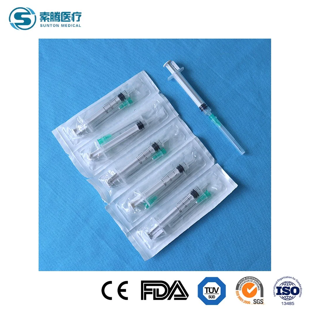 Sunton U40 Insulin Syringes China Plastic Syringe Manufacturers Disposable Medical Sterile Syringe/Disposable Plastic Luer Slip Luer Lock Syringes for Sale