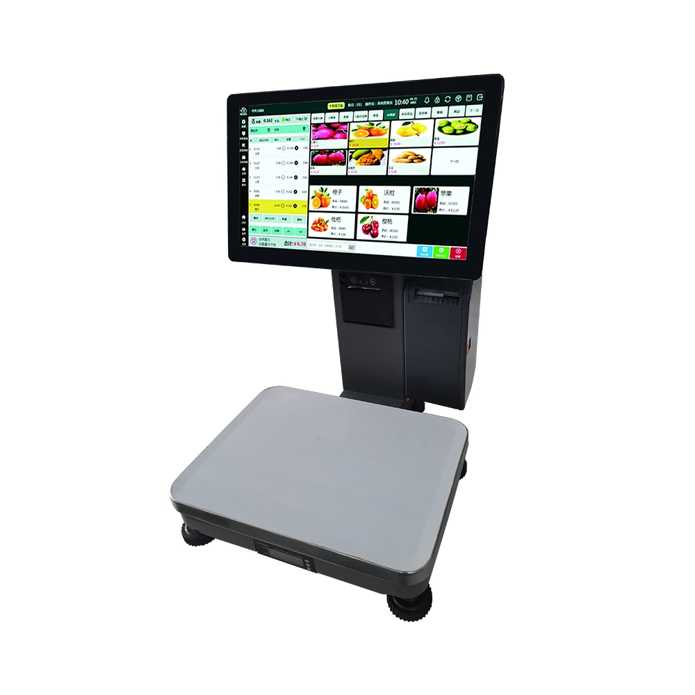 Escala de 15,6 pulgadas Ai Cash Register con pantalla táctil PC Escala de Registro de efectivo POS