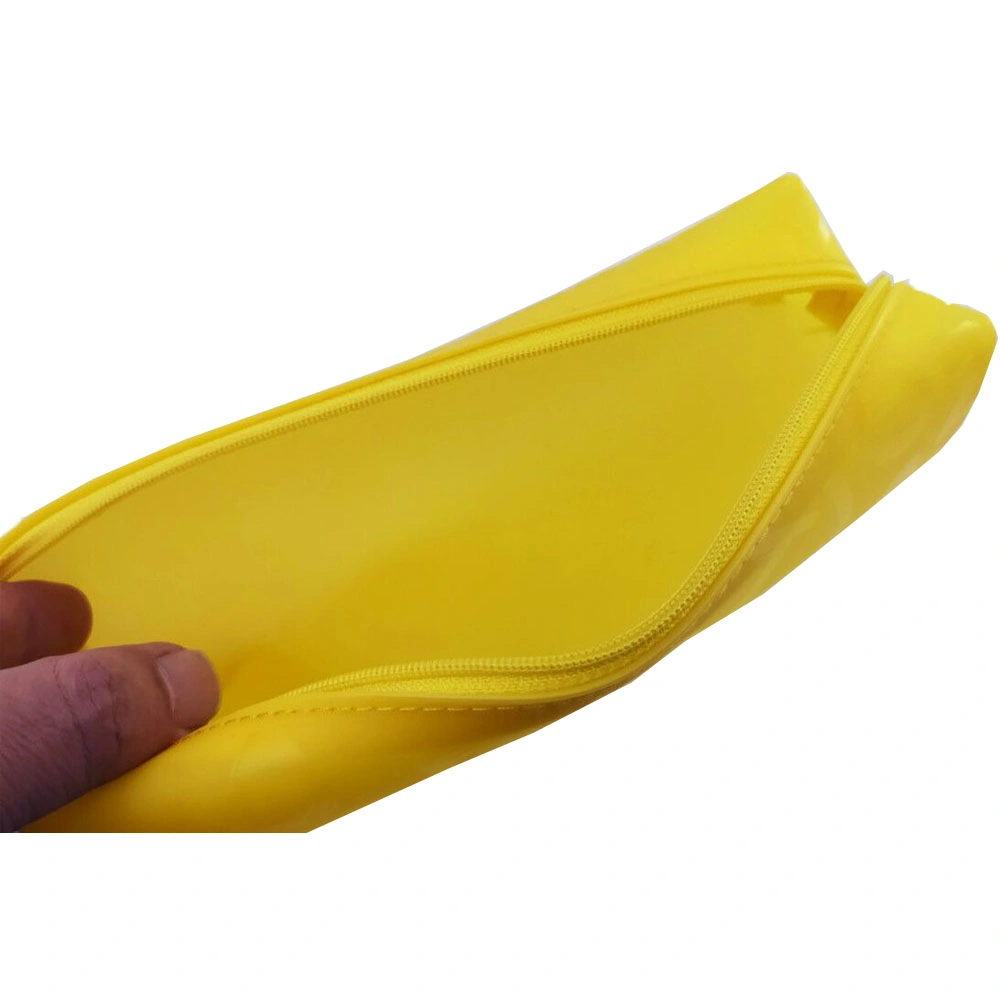 Coloured New Eco-Friendly PVC Pencil Bag Frosted PVC Yellow Pouch Case Bag