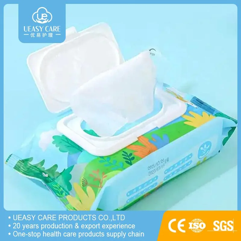 80PCS Wholesale/Supplier pH Balance Natural OEM Cotton Tissue Skin Care Baby Wipes Wet Wipes