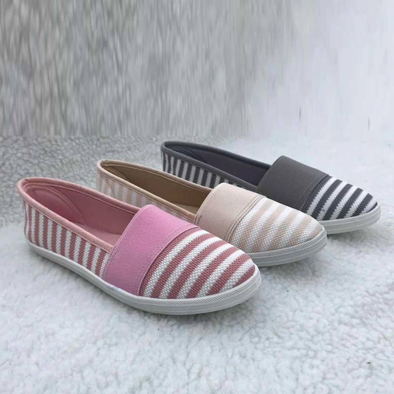 Fashion Summer Beach Elasticated Lady Yarn-Dyed Casual Shoes