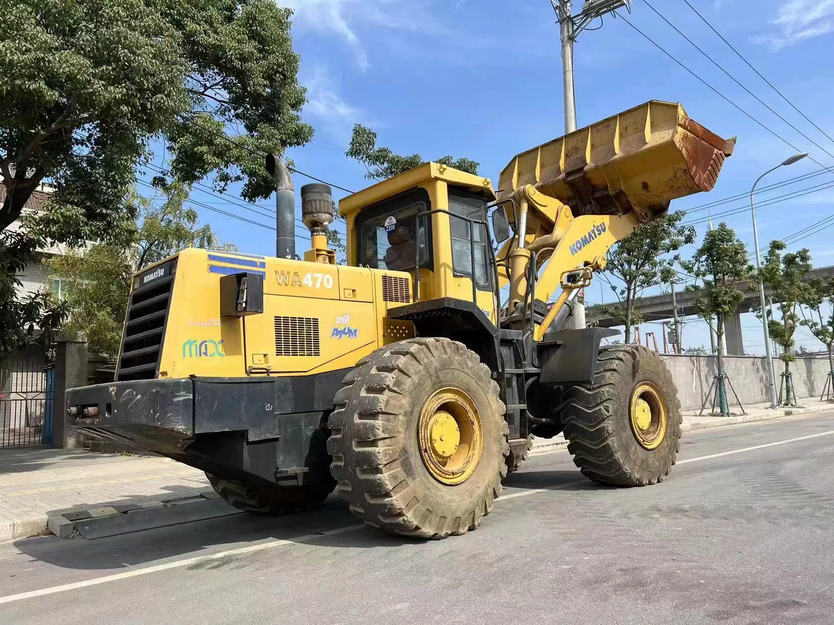 Komatsu Wa470 à faible les heures de travail utilisé pelle Komatsu Loader Japon Marque utilisée Chargeur sur roues Komatsu