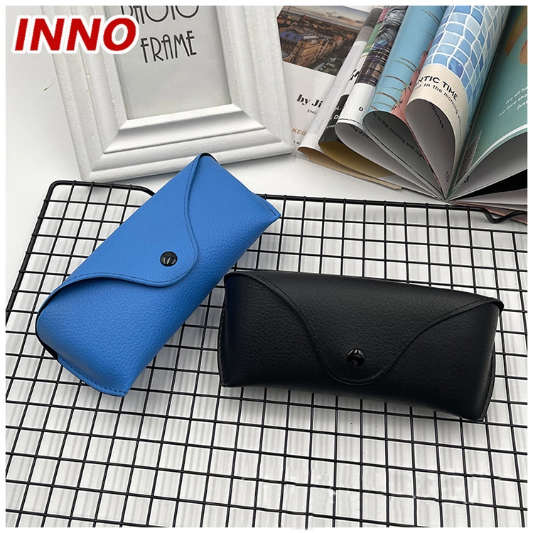 Inno-R006 Manufacturer Wholesale/Supplier Portable PU/PVC Leather Soft Pouch with Full Plastic Bracket for Sunglasses, Logo Customizable