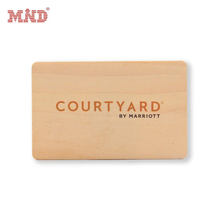 ISO14443A MIFARE Classic 1K Bamboo RFID Wooden Card RFID Wood Card Hotel Key Wood NFC Card