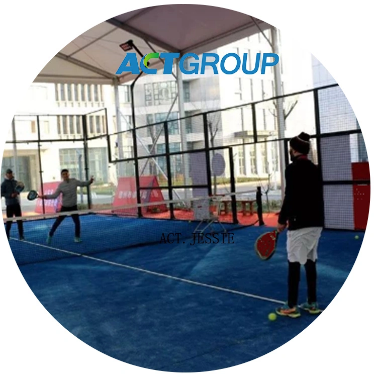 Guangzhou Manufacturer CE Outdoor Sports Court Panoramic Padel Tennis Court