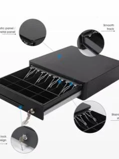 Haut de page Sellingrj11 RJ12 noir pour terminal POS avec tiroir-caisse avec